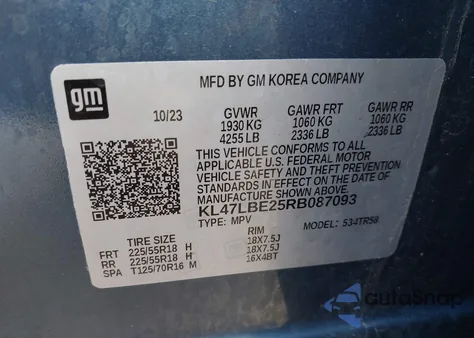 2024 Buick Envista Sport Touring Fwd z USA, uszkodzony, nr VIN KL47LBE25RB087093